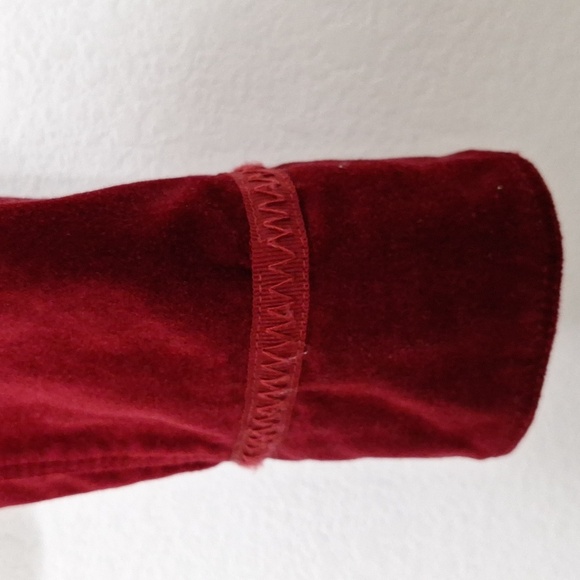 White House Black Market Red Burgundy Romantic Velvet Jacket Approx. Size S - Picture 6 of 14
